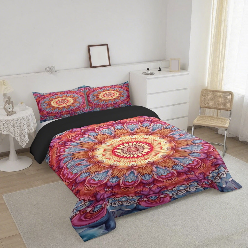 TEMU / JIT nuevo producto transfronterizo bohemia mandala impresión digital 3D 180gms colcha colcha ajuste