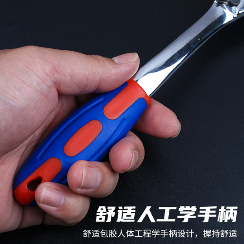 Wholesale Fort industrial grade two-way fast ratchet hexagonal wrench single head plastic handle 72 tooth crank hexagonal wrench