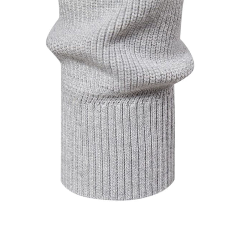 Осенний и зимний новый мужской европейский код трансграничный свитер мужской длинный рукав полузастежка-молния воротник сплошной цвет дикий повседневный тренд свитер