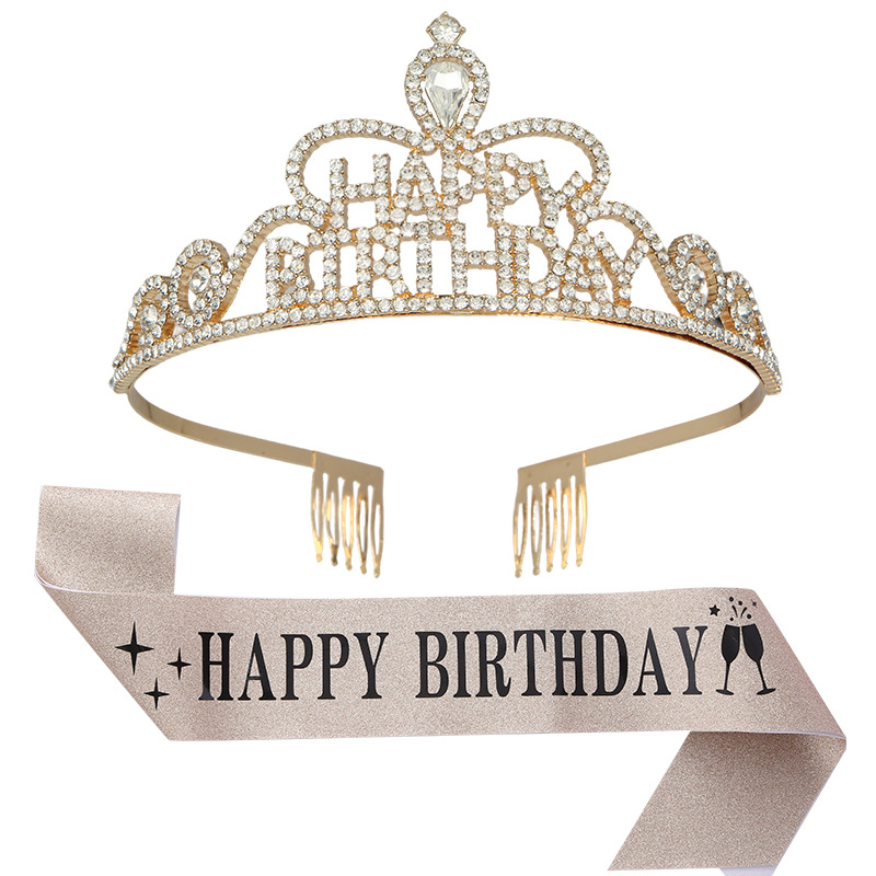 Fashion Women'S Letter Crown Metal Inlay Crown display picture 3