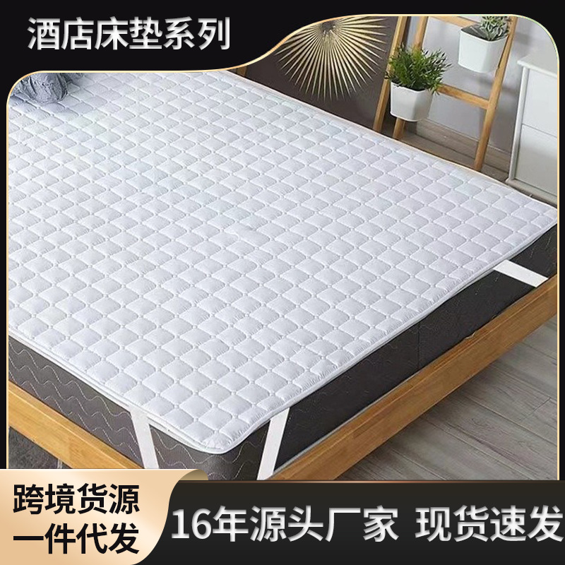 Thickened Mattress Double Protective Pad Printed B&B Pure White Thin Waterproof Urine-Proof Anti-Slip Washable Mattress Super Soft