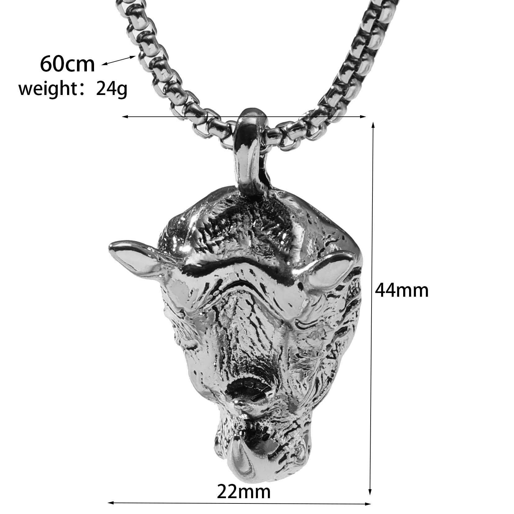 European and American Domineering Retro Leopard Bear Rhinoceros Pendant Hip Hop Punk Fashion Menu002