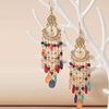 Retro ethnic long earrings with tassels, ethnic style, boho style