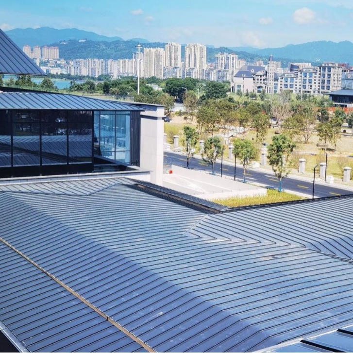 铝镁锰板厂家深灰色25系列矮立边双咬合铝镁锰屋面板 价格优惠