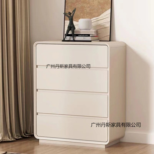 Solid Wood Chest of Drawers, Simple Modern Bedroom Chest of Drawers, Eight Drawers, Cream Style Bedside Storage, Living Room Storage Cabinet, Complete