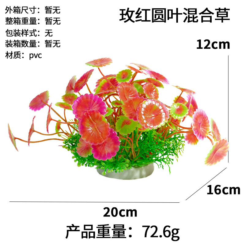 Hierba mixta de hoja redonda roja rosa (12cm)