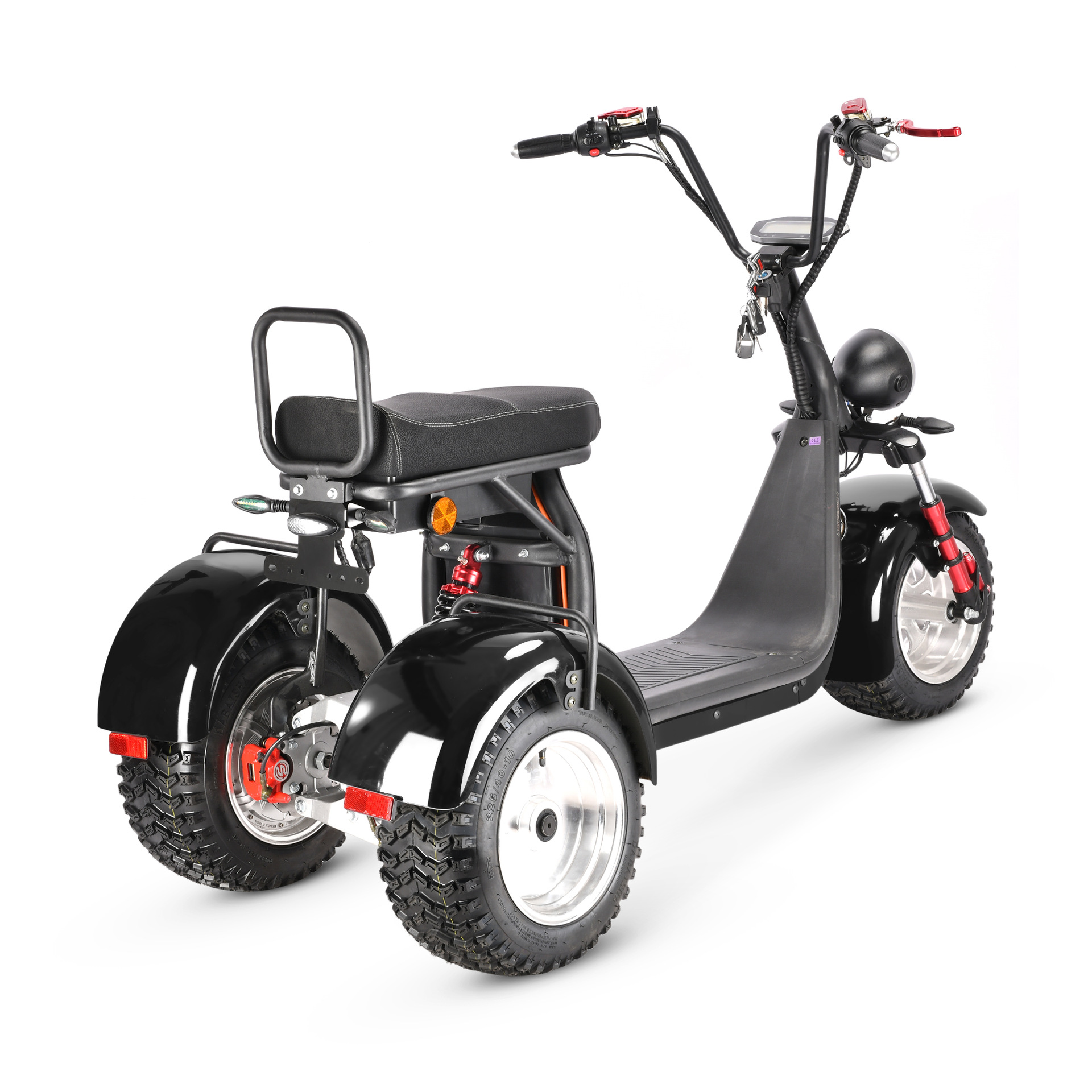 Eec Adult Mobility Scooter Dual-Drive Left and Right Swing Large Seat Cushion Single Bar Three-Wheel Motorcycle Harley Electric Vehicle