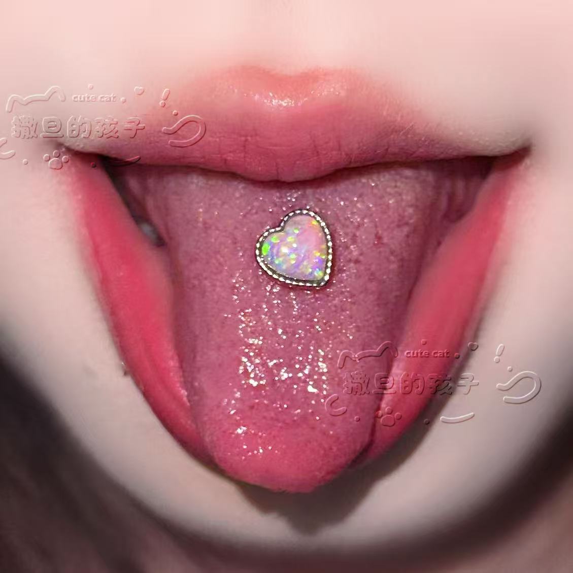 Pointed labret stud close-up product detail