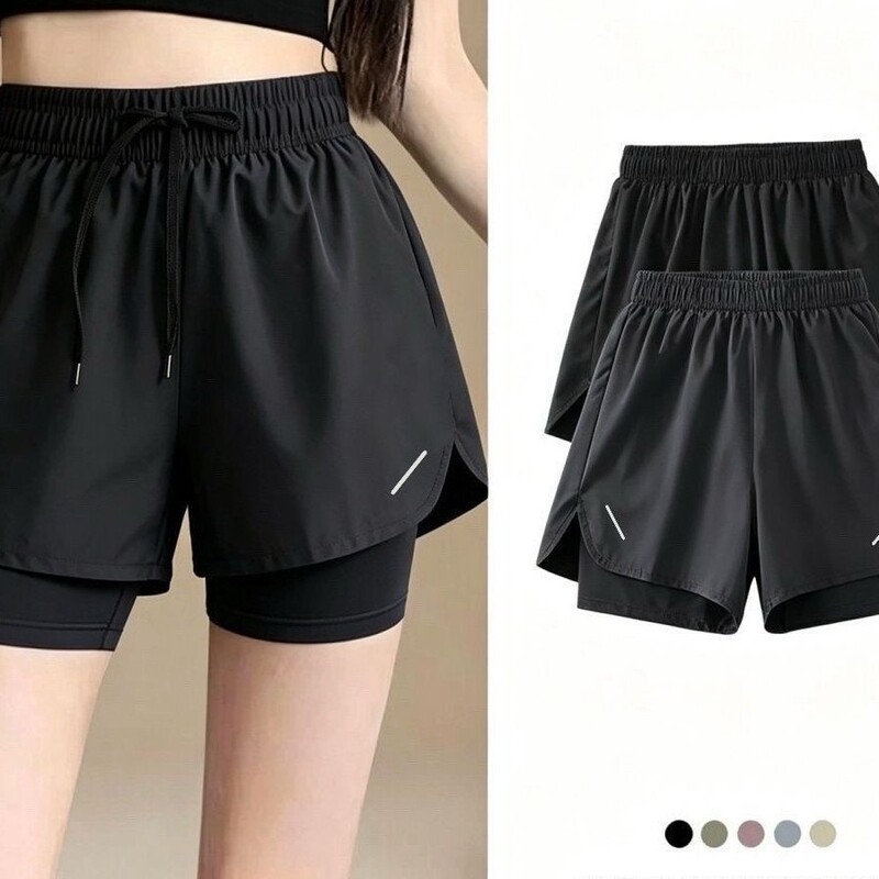 Summer 2026 New Professional Quick-Dry Fitness Three-Quarter Anti-Exposure Sports Shorts for Women, Two-in-One Outdoor Running Shorts Summer 2026 New Professional Quick-Dry Fitness Three-Quarter Anti-Exposure Sports Shorts for Women, Two-in-One Outdoor Running Shorts