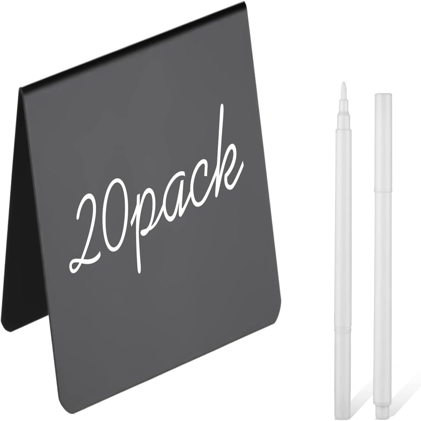 外贸 热销PVC塑料迷你黑板食物粉笔派对自助餐桌子标志婚礼面包店