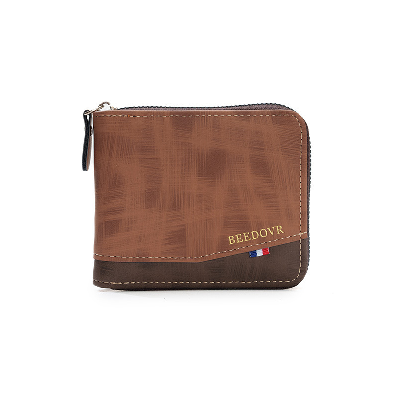 Nuevo bolso multifuncional de moda para hombres, bolso de cremallera de gran capacidad, bolso corto de cambio, bolso de tarjetas