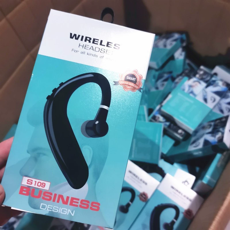 S109 наушник с креплением за ухо Bluetooth беспроводной внутриканальный, ультрадолгая автономная работа, Bluetooth 5.0