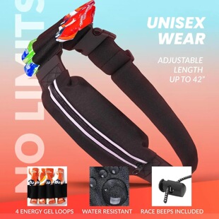 Outdoor Sports Marathon Waist Bag Running Sports Mobile Phone Bag Men's and Women's Fitness Universal Bag Hanging Number Plate Waist Bag