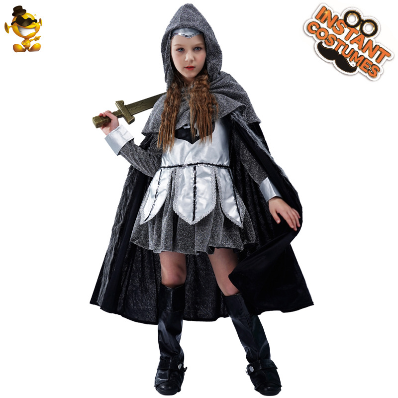 Niña Caballero traje de rendimiento traje de la etapa de la mascarada traje de Halloween traje de cosplay