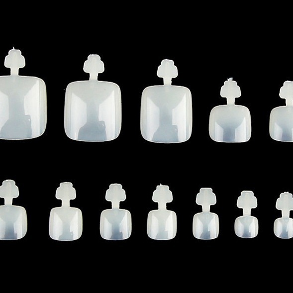 600 piezas pieza de uña de pie pieza de uña parche de uñas pieza de uña falsa uña natural Uña de pie