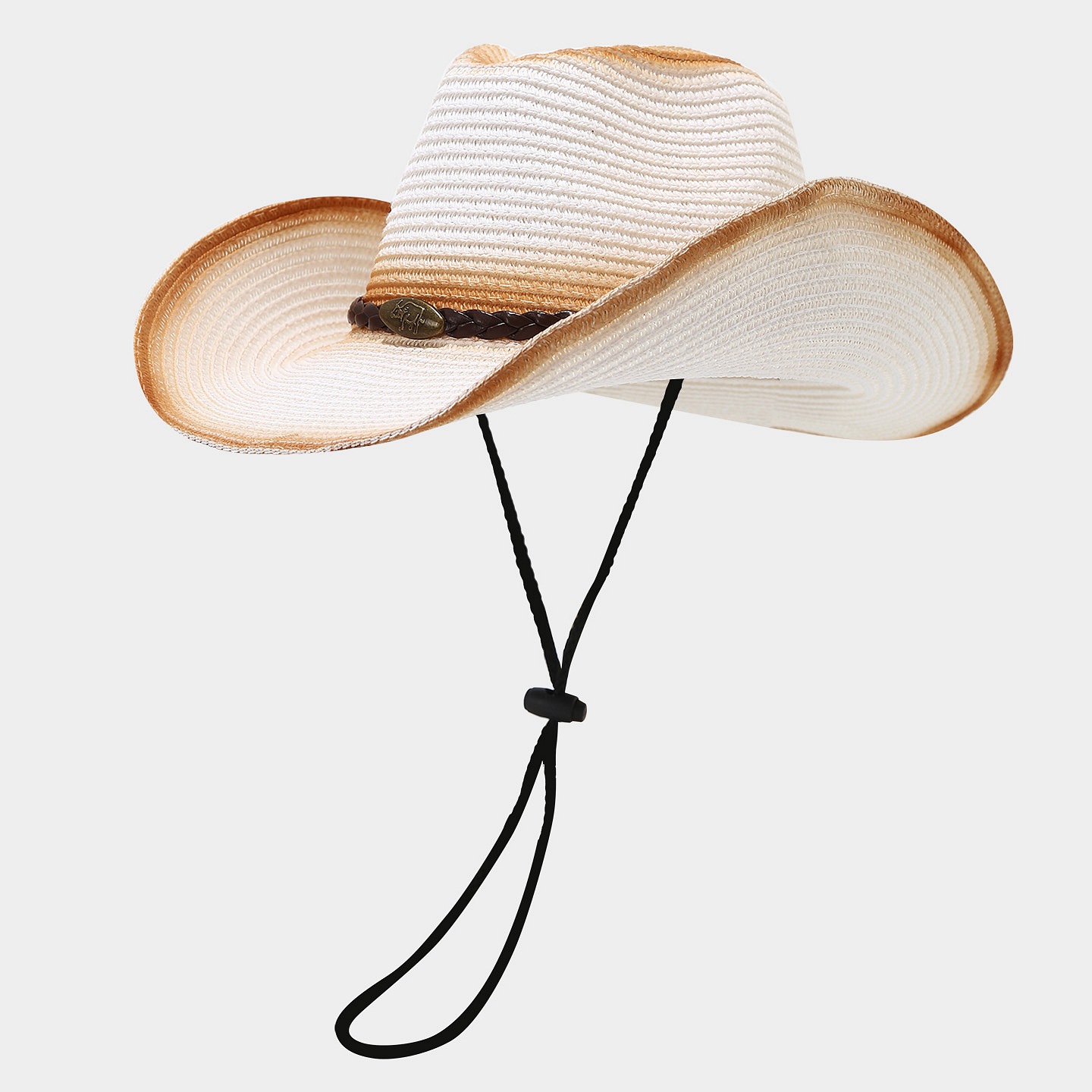 Primavera y verano nuevo ala al aire libre que forma el sombrero grande del sol de los hombres y las mujeres de mezclilla occidental estilo paja sombrero pescador sombrero image 16