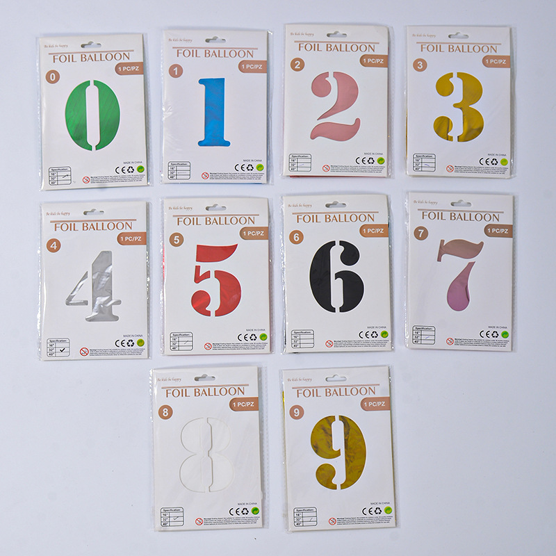 32 pulgadas Tarjeta de papel digital OPP globo de embalaje independiente fiesta de cumpleaños ambiente decorativo globo