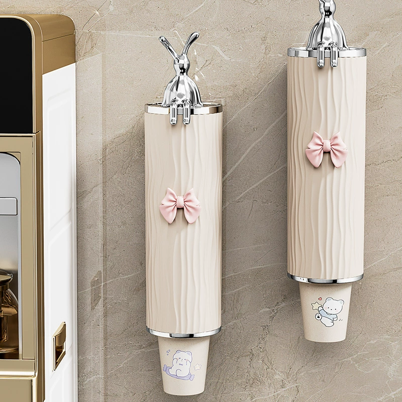 Легкая экстравагантная одноразовая чашка чашки держатель бумажного стаканчика без перфорации настенная вода