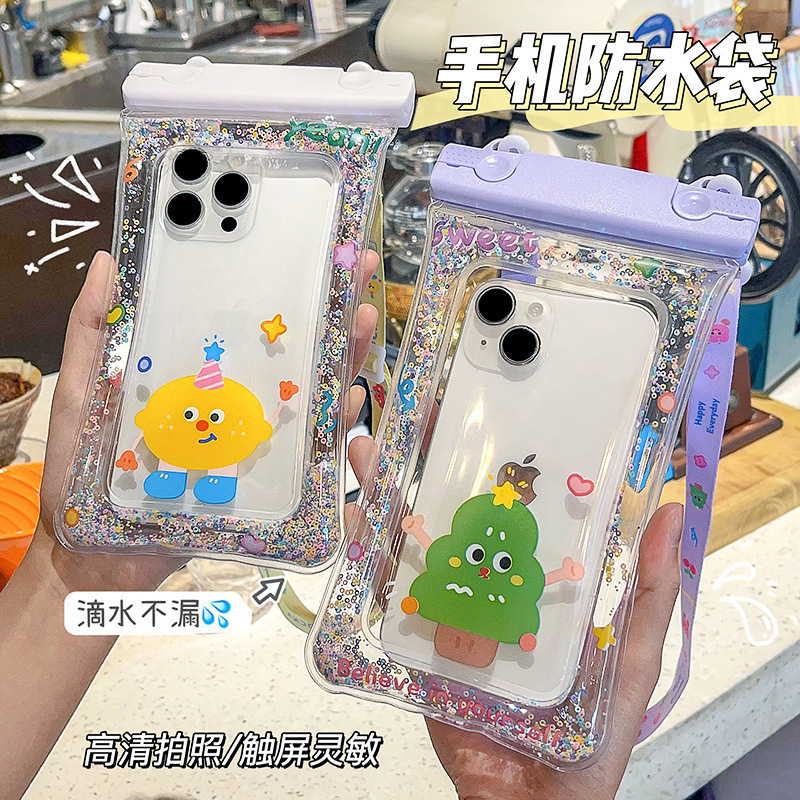 Air Bag Mobile Phone Waterproof Touchable Diving Photo Universal Equipment Cartoon Swimming Hot Spring Sealed Mobile Phone Case Rafting Shell