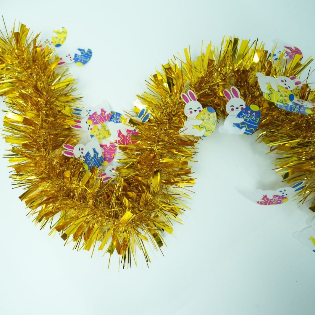 Conejo transfronterizo de Pascua colgante de lana decoración de fiestas de color de dibujo de flores escenas de decoración props