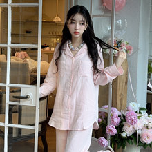 天使觅睡衣80122 女士睡衣春秋季开衫早秋工厂清仓棉纱少女