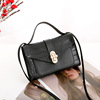 Mini baby crocodile pattern handbag 2023 spring simple retro stone pattern pearl bag foreign trade explosion women's bag