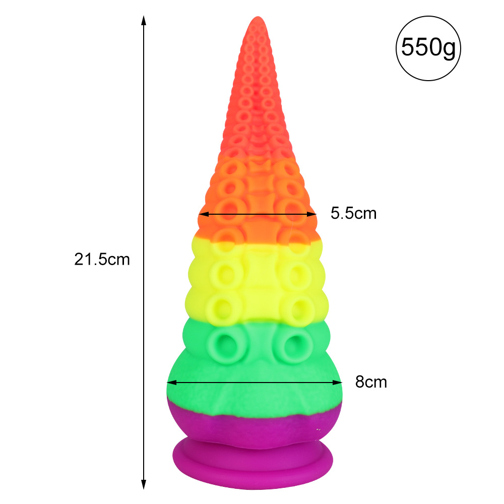 Silicona líquida color mezclado pulpo anal plug anal suave unisex de forma especial expansor anal dildo pene