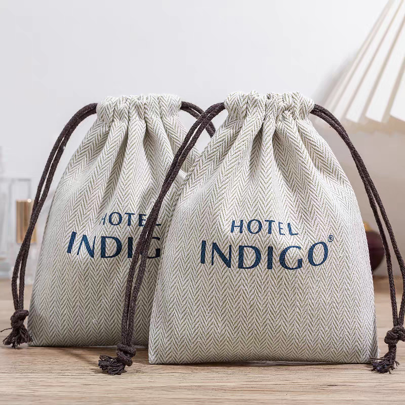 Thickened Herringbone Canvas Drawstring Bag Hotel Room Storage Bag Cosmetics Belt Bag Dustproof Packaging Cloth Bag Thickened Herringbone Canvas Drawstring Bag Hotel Room Storage Bag Cosmetics Belt Bag Dustproof Packaging Cloth Bag