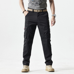 Men's New Outgoing Trendy Slim-Fit Workwear Pants Straight All-Match Multi-Pocket Casual Pants 895555