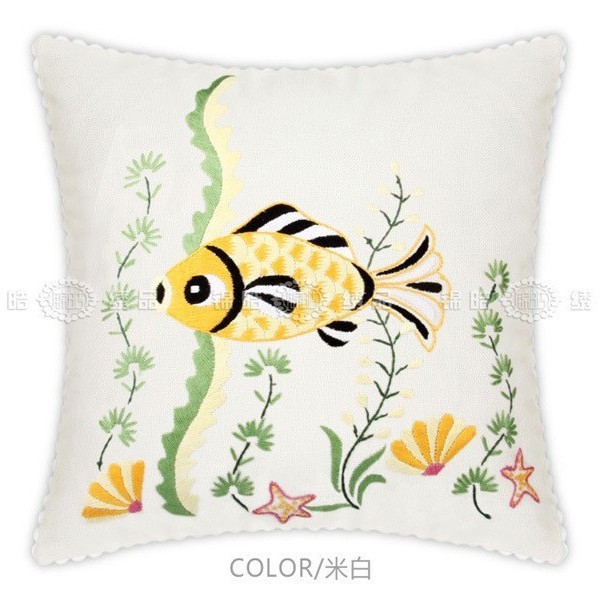 Fábrica al por mayor de color de impresión bordado de la cinta hecha a mano DIY paquete de material cojín funda de almohada flor frente mariposa volando doble platillo Flying dance