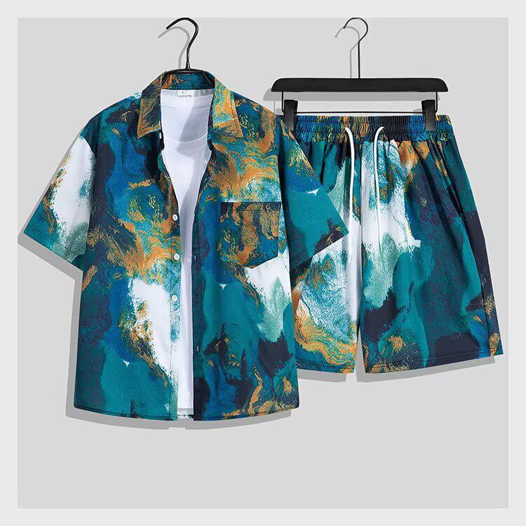 Beachwear for men in large sizes, seaside vacation men's clothing, Sanya travel outfits, men's Hawaiian suits, couple's travel outfits Beachwear for men in large sizes, seaside vacation men's clothing, Sanya travel outfits, men's Hawaiian suits, couple's travel outfits