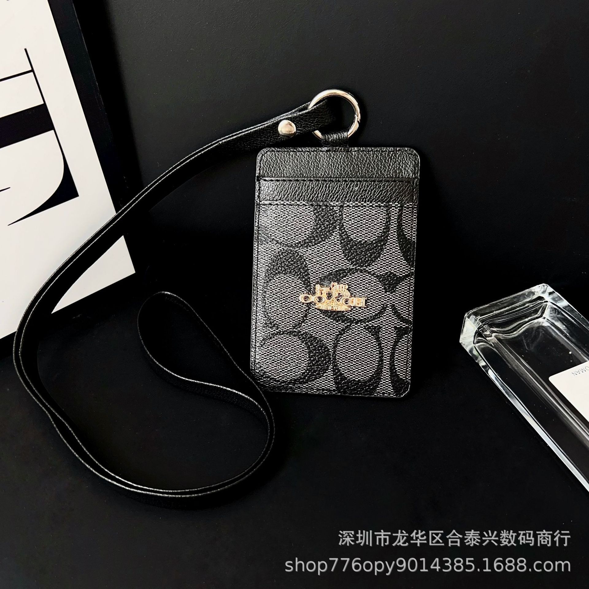 Cinturón de tarjeta de cubierta de protección, tarjeta de pecho múltiple, tarjeta de cuello real, cuello de trabajo de alto nivel, cuello colgante