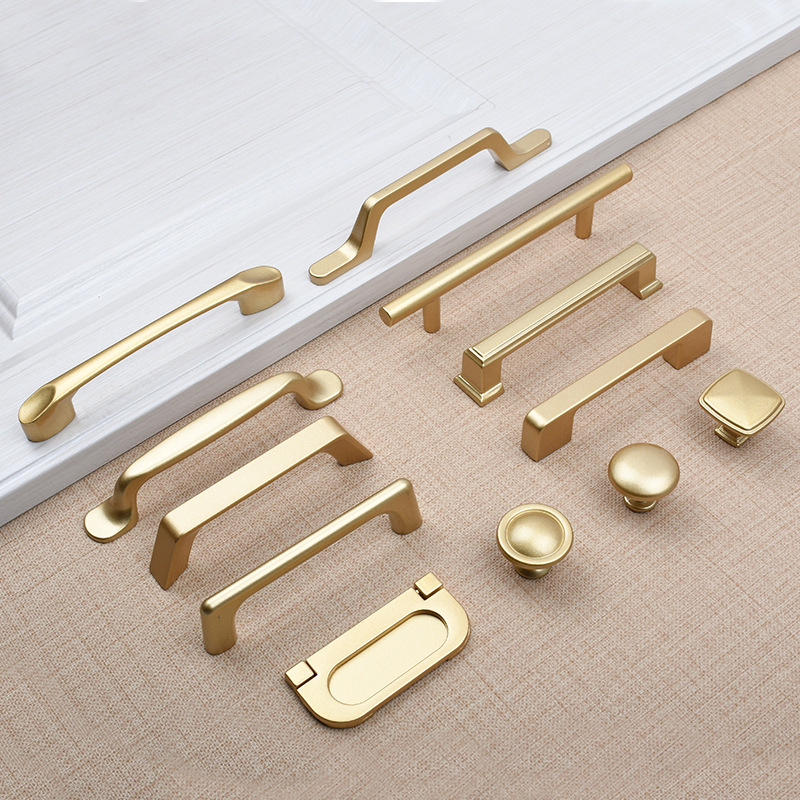 Modern minimalist wardrobe door handle drawer gold pulls cabinet furniture light luxury Nordic invisible door handles knobs