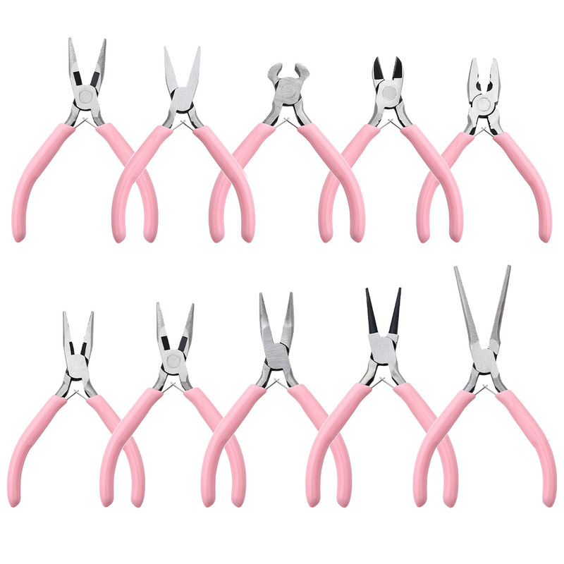Mini Needle Nose Pliers Handmade DIY Accessories Oblique Money Vise Curved Nose Pliers Flat Top Cutting Pliers Toothless Pliers Batch