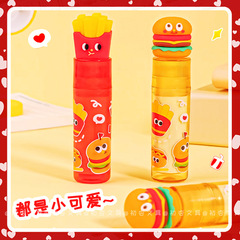 Koki 8032 Burger Fries Shaped Lipstick Eraser Ins High-Value Student Creative Clean Low-Dust Eraser