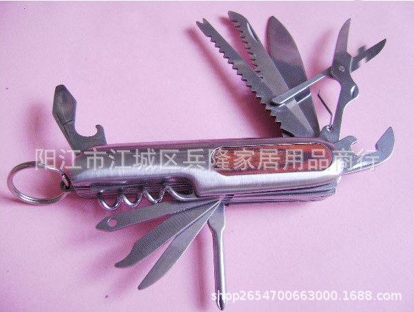 厂家直供11开多功能小刀可折叠户外野营军刀多用途便携工具军刀