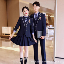 西装大合唱朗诵比赛演出服毕业季班服学生学院风三件套校供西服批