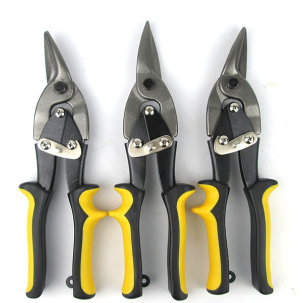 3个航空剪直剪白铁剪航空剪刀省力剪刀 工业级多功能剪刀