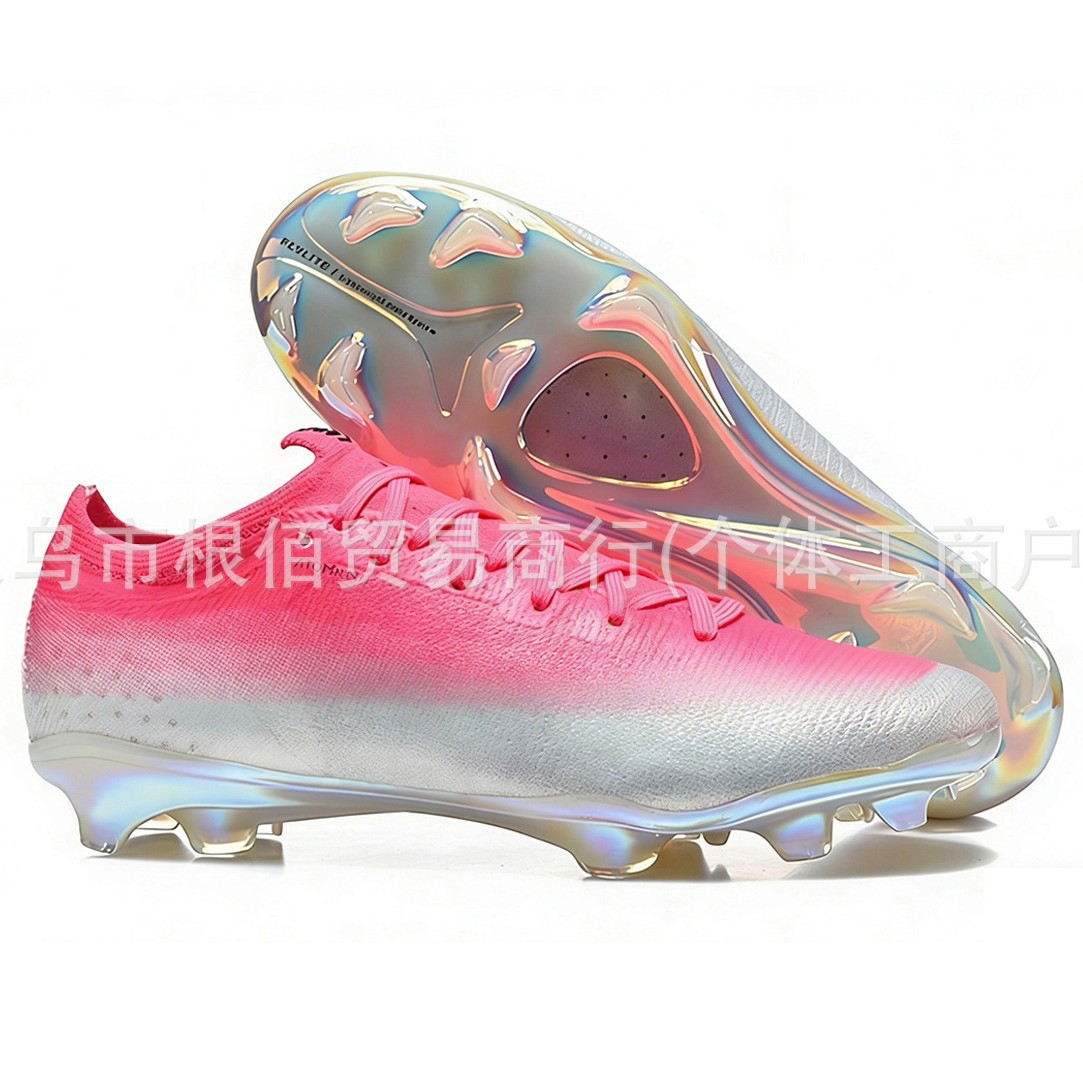 跨境电商厂家直销刺客十七代内置气垫防水针织FG足球鞋飞线技术