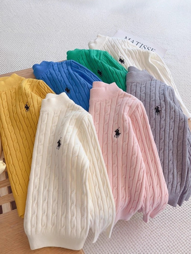 Children's and Kids' Plain Color Sweaters - Spring New Fashionable Kids' Autumn/Winter Base Knitwear for Outdoors - Casual Knitwear for Kids