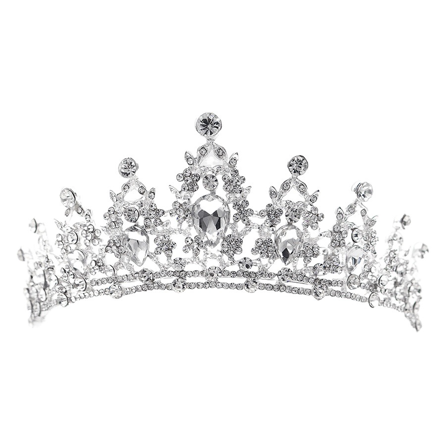 Europa y América nupcial joyería rhinestone aleación corona boda cena vestido de boda tocado luz lujo retro color diamante corona