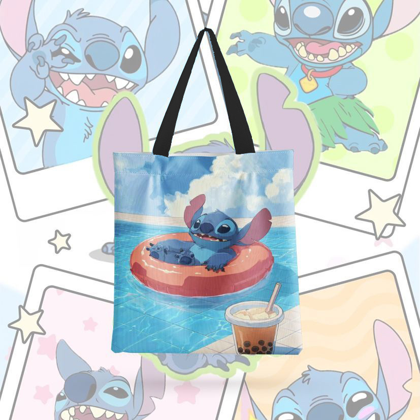 Bolsa de lona impresa de dibujos animados, bolsas de hombro, bolsas plegables, bolsas de mano, bolsas de compras, Amazon, comercio exterior