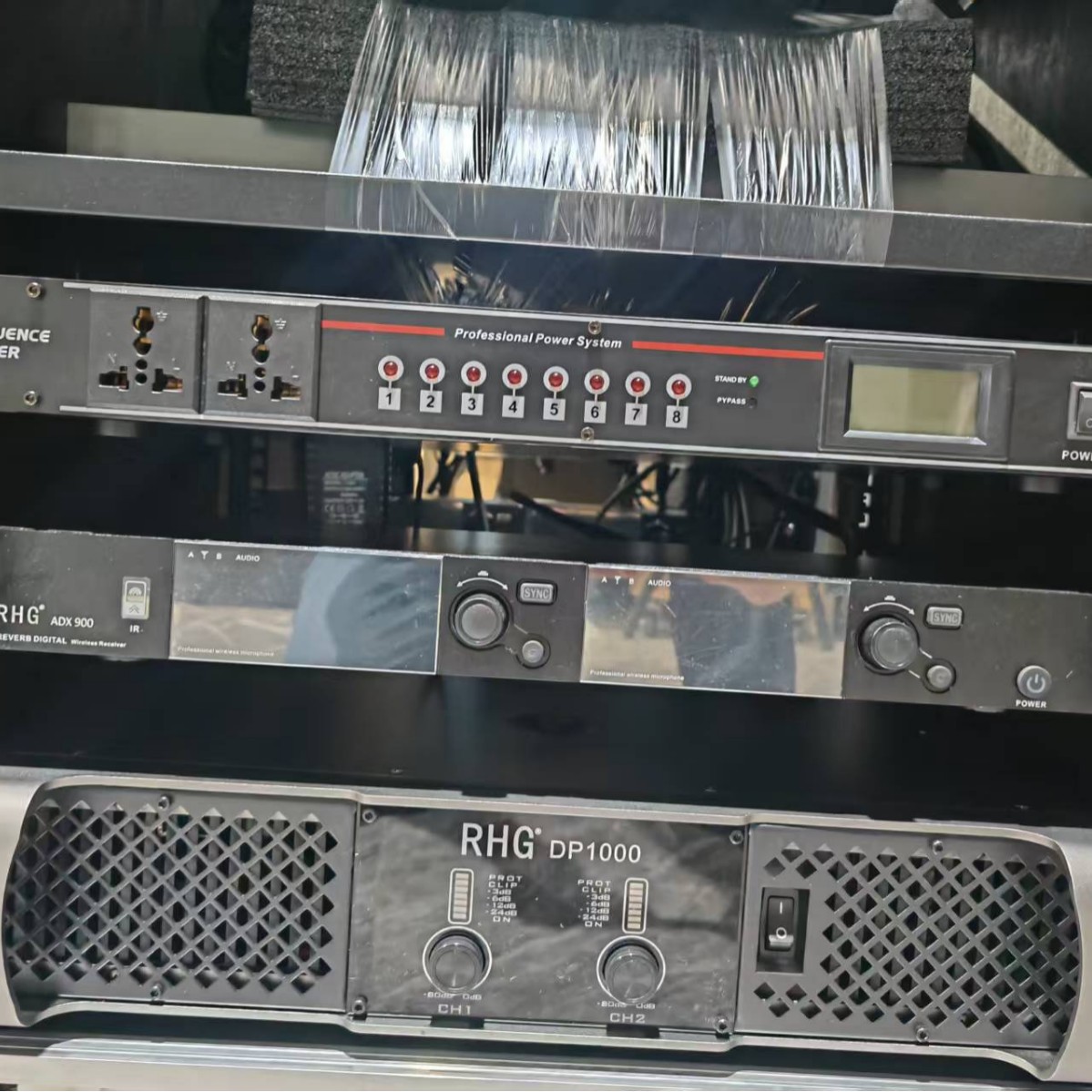 机柜配套混音器家庭KTV派对聚会音响调音台功放套装商用调音台