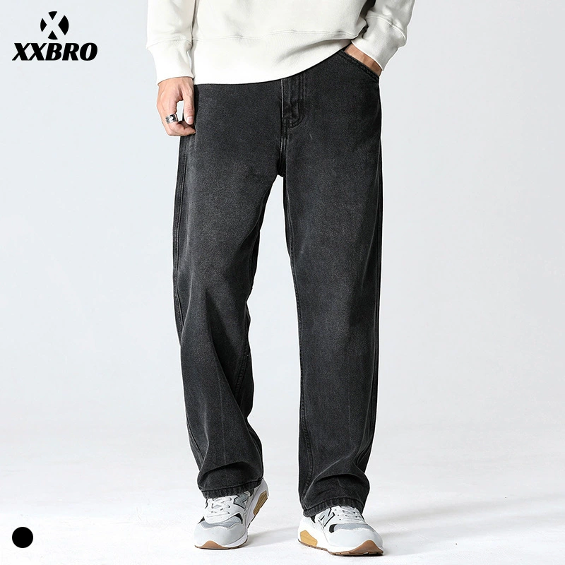 Xxbro мужская одежда # модные дикие штаны папы свободная стирка и бархатные джинсы мужские старые брюки с широкими ногами