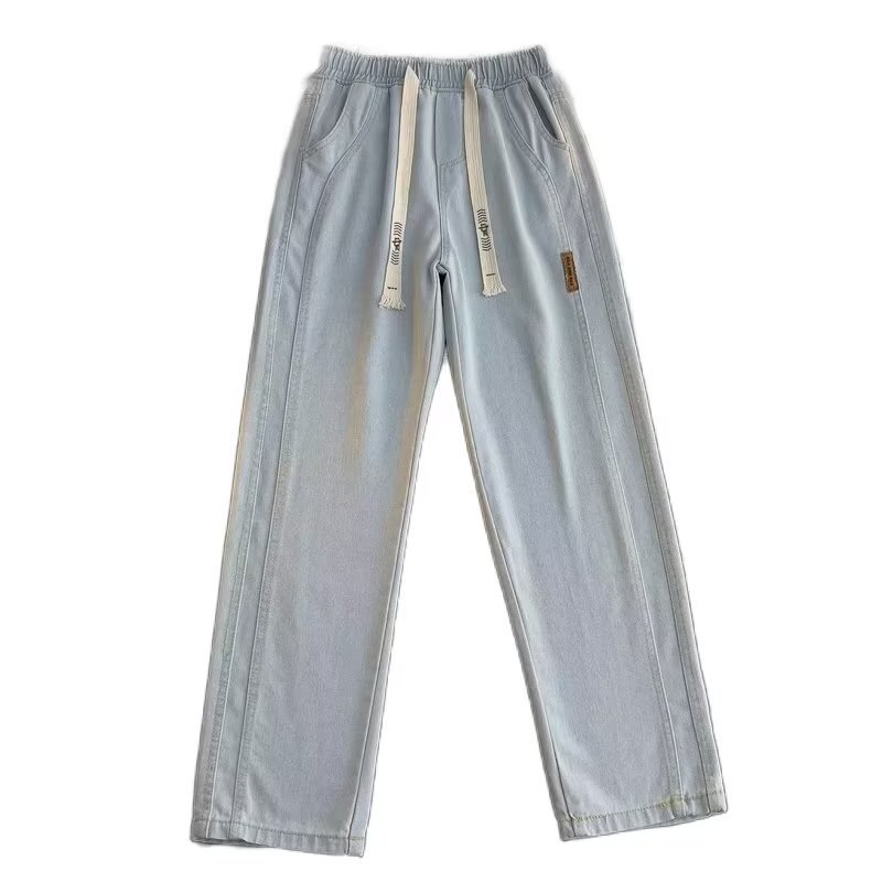 Vintage jeans para hombre 2024 otoño e invierno nuevo estilo recto marea marca de pierna ancha americana calle alta salvaje pantalones casuales