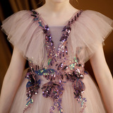 Детский наряд маленькой принцессы, элитное платье девочки цветочницы, детский подиумный костюм, подарок на день рождения