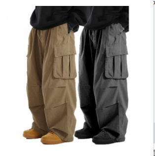 Cross-border men's jogger pants, wide-leg pants, culottes, loose straight-leg pants, foreign trade American-style European size work pants Cross-border men's jogger pants, wide-leg pants, culottes, loose straight-leg pants, foreign trade American-style European size work pants
