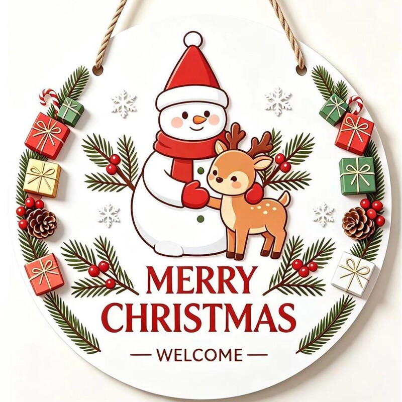 Cross-border Christmas wooden slice graffiti decorations, Christmas home wall and door hangings, wooden Christmas tree decorations Cross-border Christmas wooden slice graffiti decorations, Christmas home wall and door hangings, wooden Christmas tree decorations