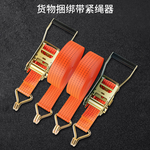 Truck rope tightener binding belt thickened rope wear-resistant vehicle cargo fixed brake rope flat belt bandage tensioner