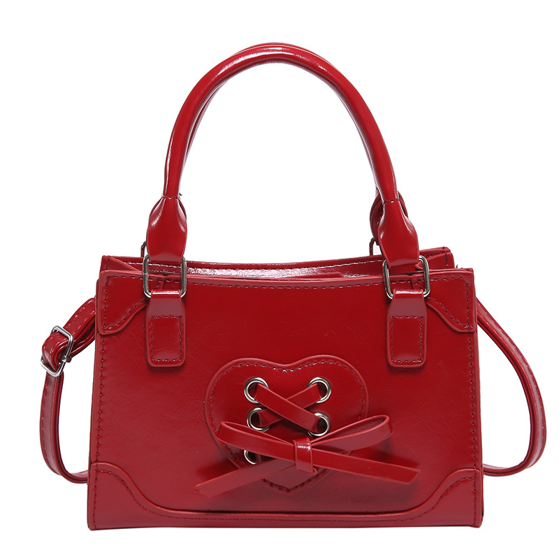 2024 invierno nuevo bolso de arco de gran capacidad en forma de corazón bolso de moda de mujer de gran capacidad bolso cuadrado